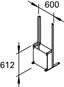 Standsäule für den Schaltschrank | 600 mm