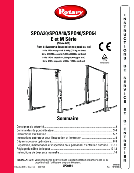 2 post lift spoa 30 40 spo 40 54 m e 600  om20183   a