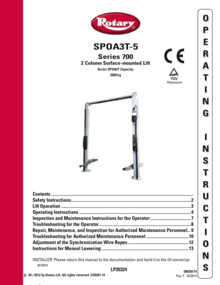 2 post lift spoa 3t 5  om20174   