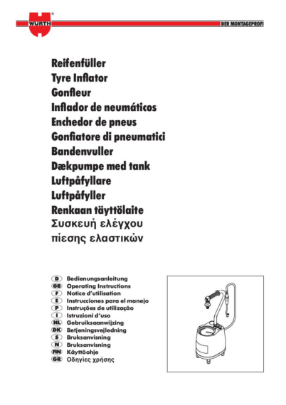 Tyre inflator pneustar 2 wurth     1999  print