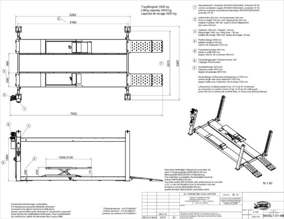 4 post lift sm 35 51mb td 