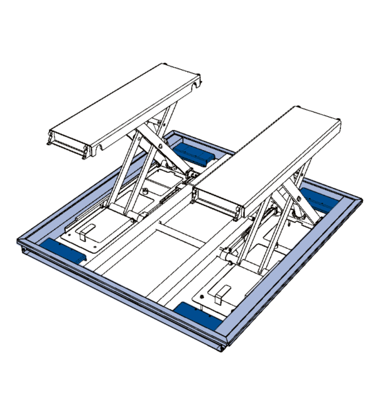 Einbaukasten für bodenebenen Einbau, inkl. Einbaurahmen