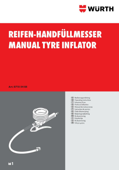 Tyre inflator pneurex wurth  123333     rev b