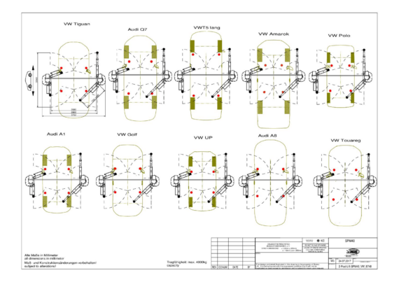 2 post lift spm40 vw 8748