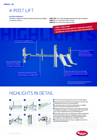 4 post lift sm55lt sm65  126516   
