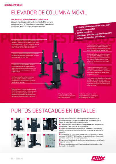 Mobile column lift hydrolift s2 8 2 126447   