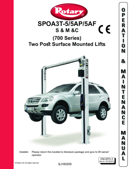 2 Post Lift OM SPO 3（revA1)()