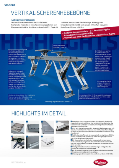 Vertical Scissor Lifts V55 models BR 127829   