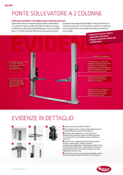 2 Post Lift SGL35M BR 131258   