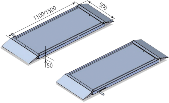 Placas deslizantes 1100 x 500 x 50 mm