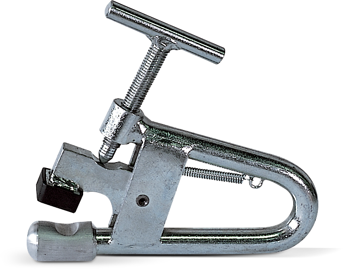 Bead-locking clamp for alloy rims