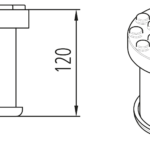 Pads 120 mm, ≤ 3.2 t | for M30 arms | 1 set / 4 pieces