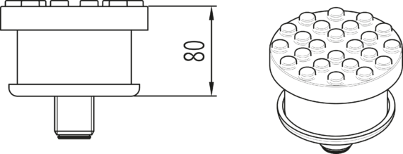 Tamponi 80 mm, ≤ 3,2 t | M30 per bracci | 1 set / 4 pezzi