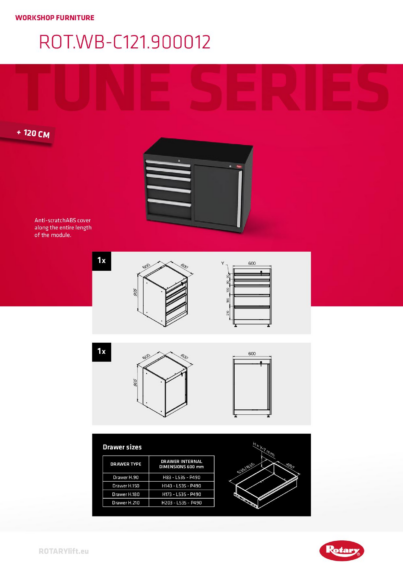 Workshop Furniture Tune Series Datasheets   