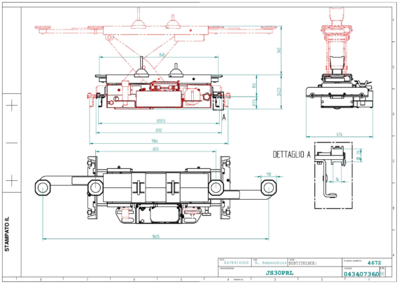 Jacking beam JS30PRL TD 043407360  