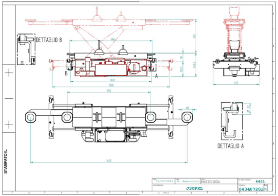 Jacking beam J30PXL TD 043407201  