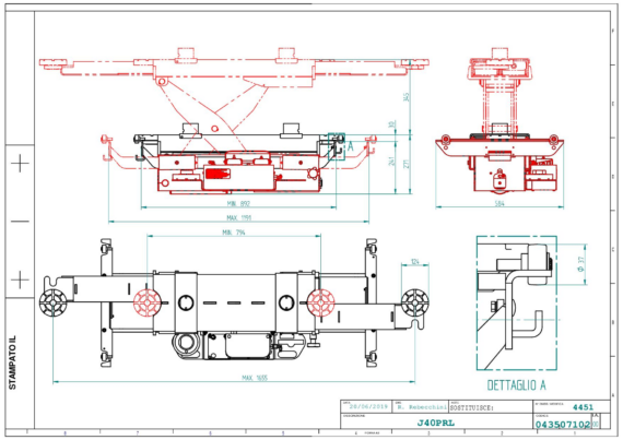 Jacking beam J40PRL TD 043507102 00  