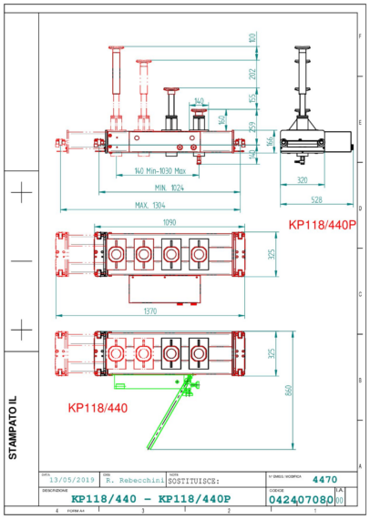 Jacking beam KP118 440P TD 042407080 