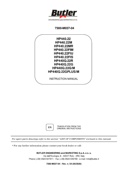 Tyre changers HP44022 22M 22MR 22FIM 22FIU 22FIS Q22R Q22G Q22GM Q22GPLUSM IM SP 7300 M037 04  