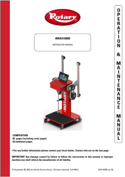 Wheel Aligners RWA5100HD IM 2015 M358 02  