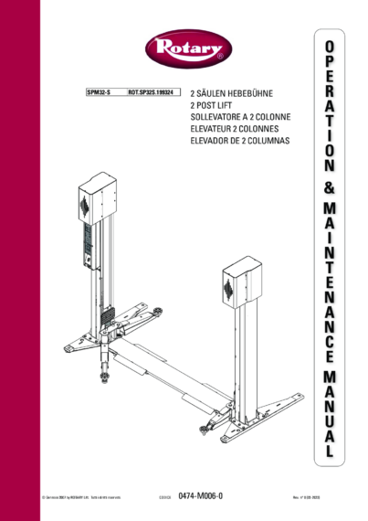 2 post lift SPM32 S IM 0474 M006 0 rev0 multi 