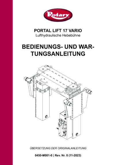 Portal Lift VARIO 17 IM 0450 M001 0 rev0  