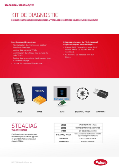 Wheel aligner accessories stdadiag sw   