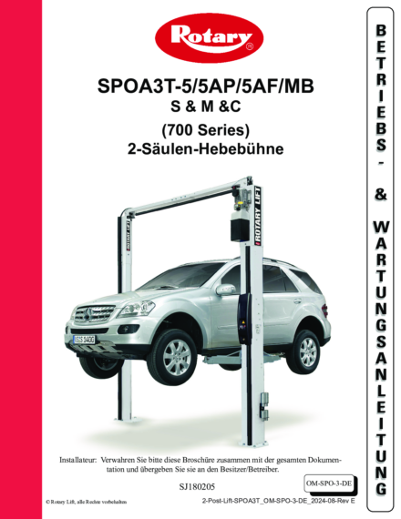 2 post lift spoa3t  spo 3   rev e