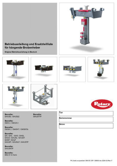 Pit jacks suspended  dc  126600   rev f