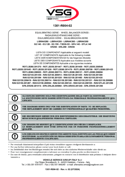 Wheel balancers rot rav spa monitor wheel balancer  1301 r004 02 vsg rev02 multi 2024 