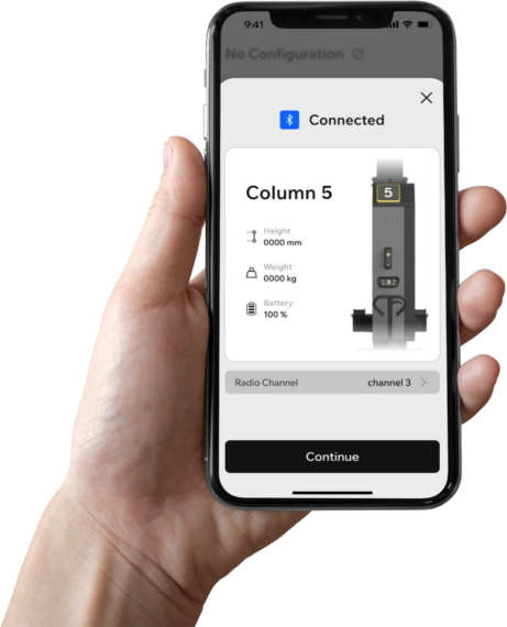 Mobile column lifts HydroLift S4 phone connected DI