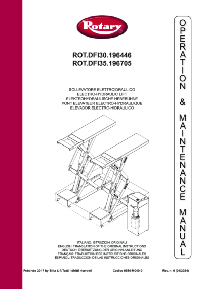 Double Scissor Lifts DFI30M DFI35PQ IM 0580 M040 0 REV0 multi 