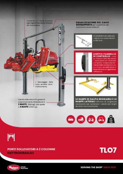 2 Post Lift TLO7 BR IT 
