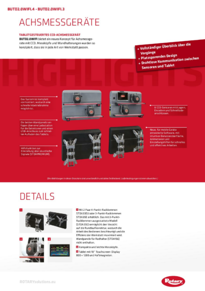 Wheel Aligners BUTD20WIFI4 BUTD20WIFI3 BR DE 2025 