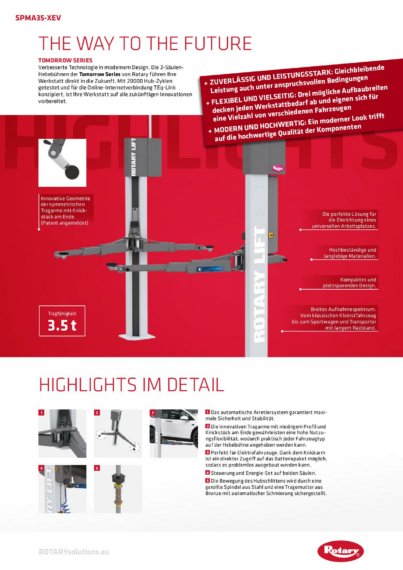 2 Post Lift SPMA35 XEV BR DE 2025 
