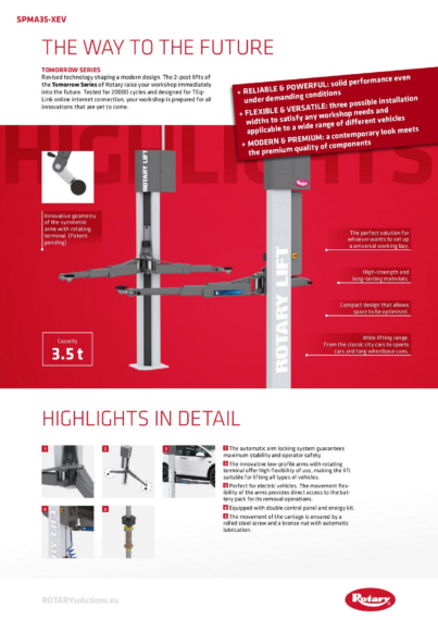 2 Post Lift SPMA35 XEV BR EN 2025 