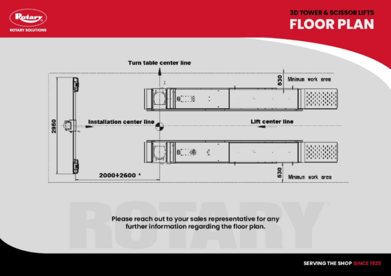 Rotary Floor Plan wheel aligner 3D Tower FY  2025 