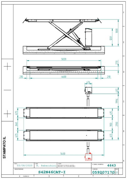 Scissor Lift S42N46CAT I TD 059207170 01