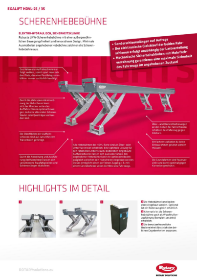 Scissor Lift ExaLift HDVL BR DE