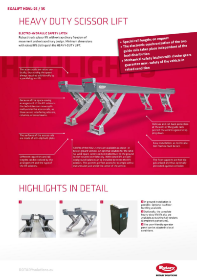 Scissor Lift ExaLift HDVL BR EN