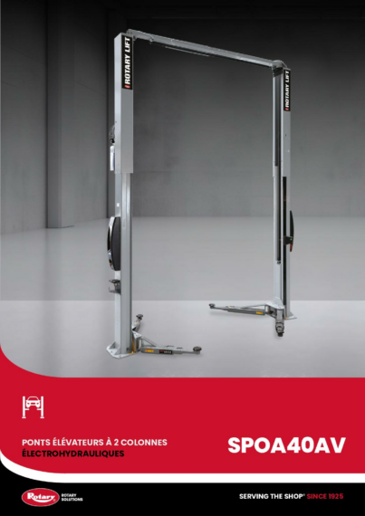 2 Post Lift SPOA40AV BR FR 