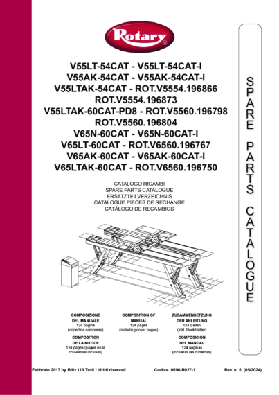 Vertical Scissor Lifts V55LT V55AK V55LTAK V65N V65LT V65AK V65LTAK SP 0596 R027 1 REV5 multi 